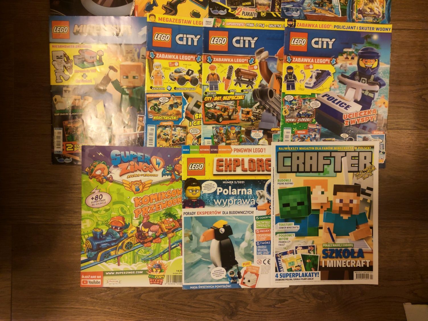 Zestaw gazet LEGO Avengers, Batman, Ninjago, City, Minecraft, Explorer