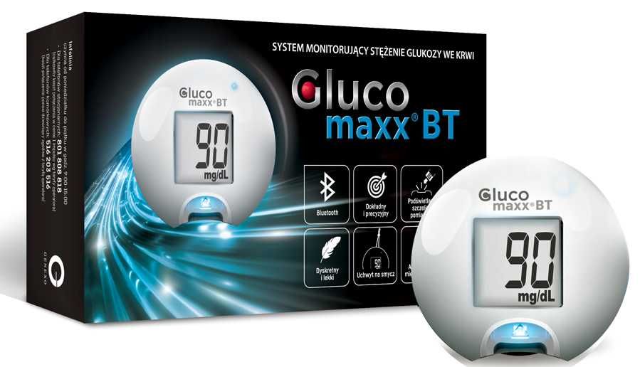 Glukometr Glucomaxx ® BT monitoruje glukozę we krwi