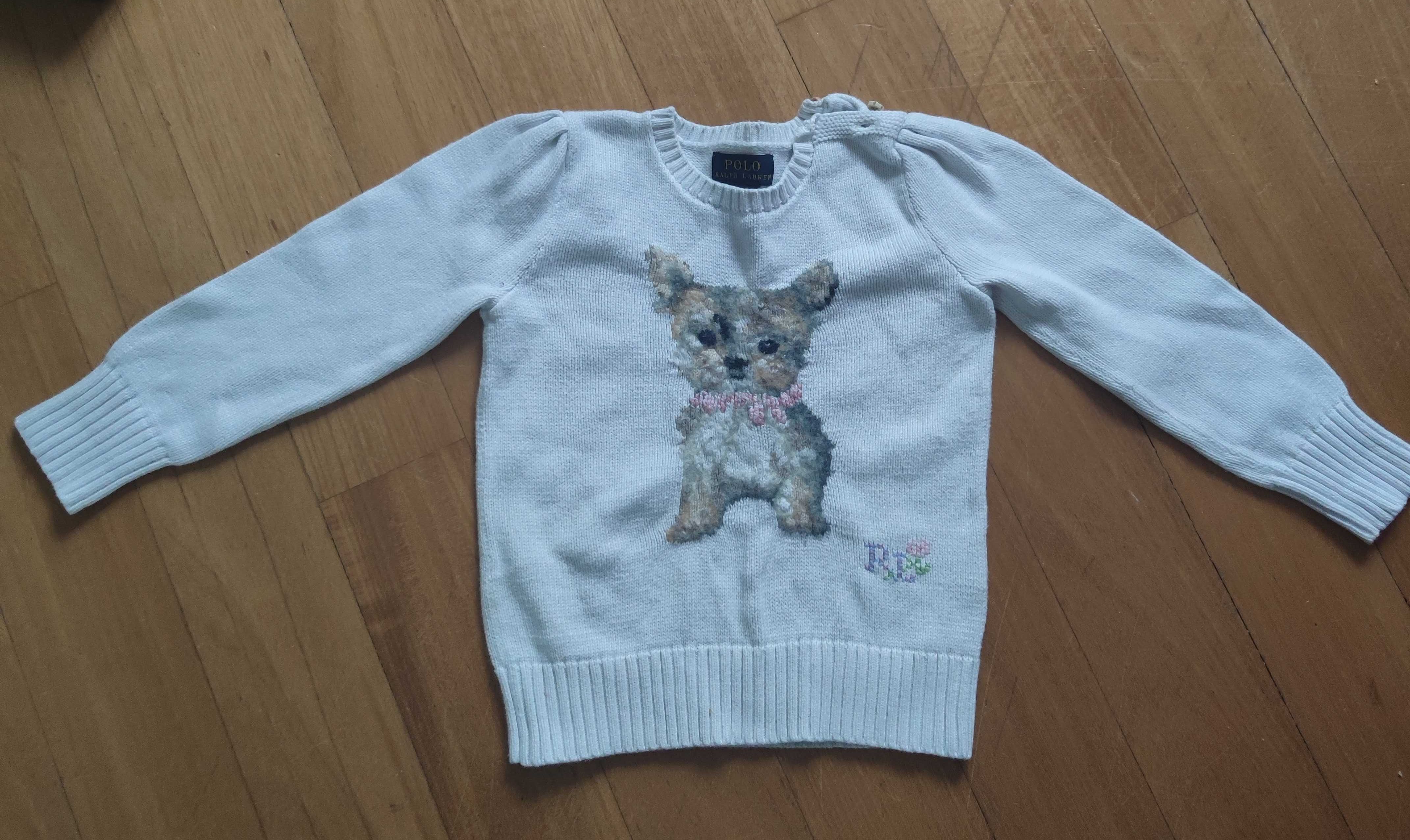 Polo Ralph Lauren sweterek z pieskiem 2-3 latka