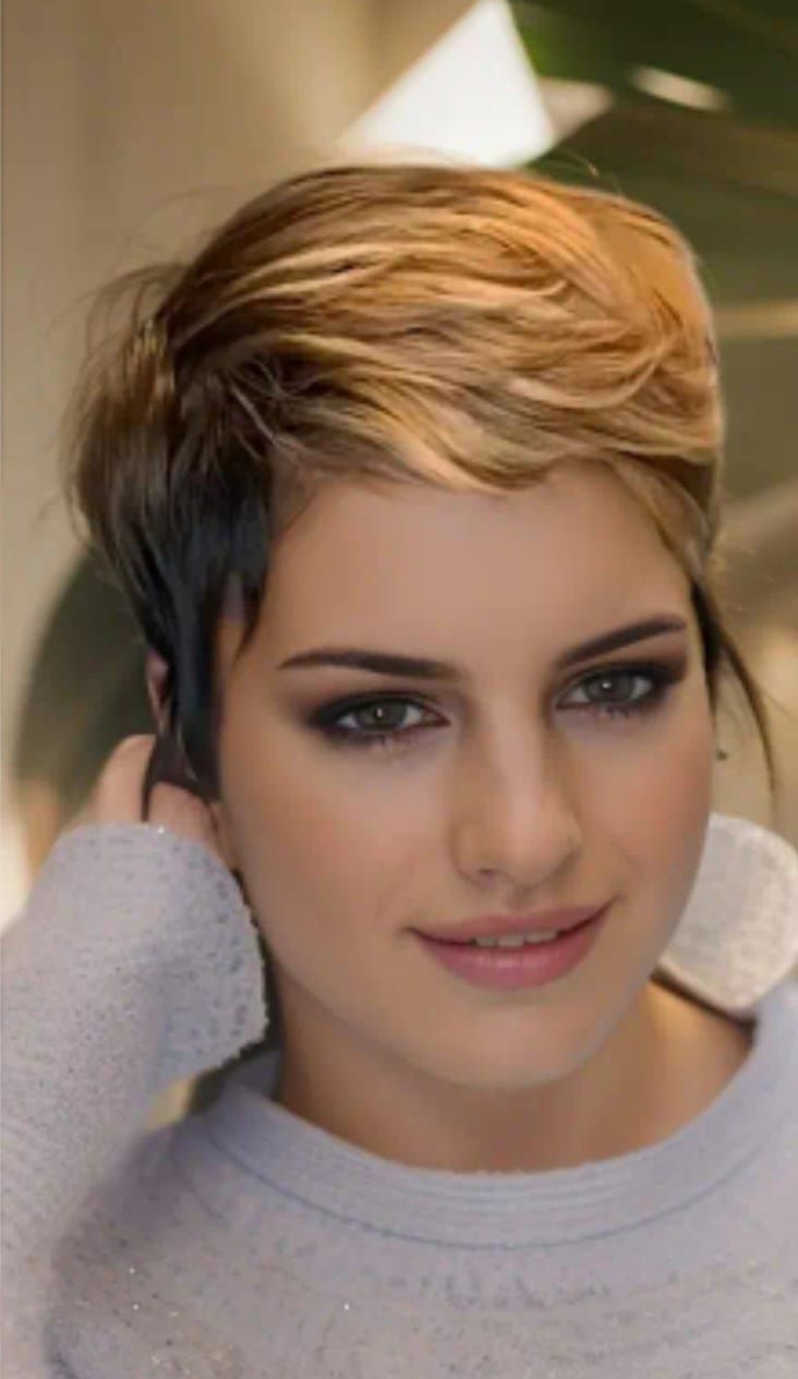 Krótka peruka blond brąz