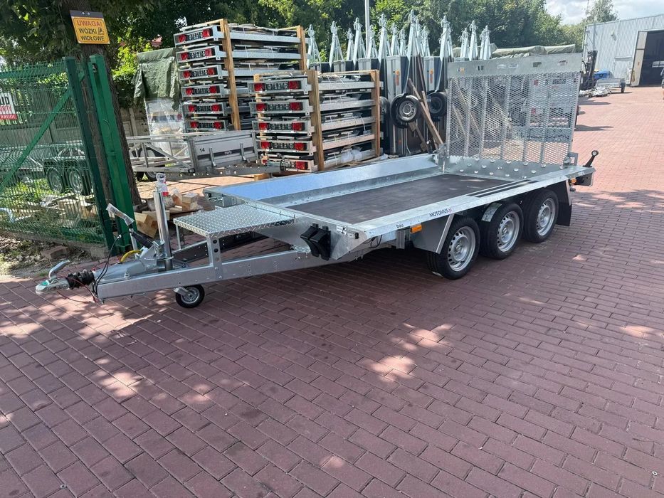 Martz Przyczepa Martz Bau 3 350/3 350x160 3500kg 3 osie pod sprzęt budowlany minikoparka walec mocna dostawa  Nowa Przyczepa Martz Bau 350x160 3,5T DMC 3 osie mocna dostawa pod dom