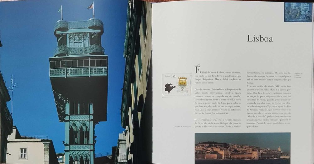 Livro "A Memória das Cidades" Edição CTT (inclui selos)