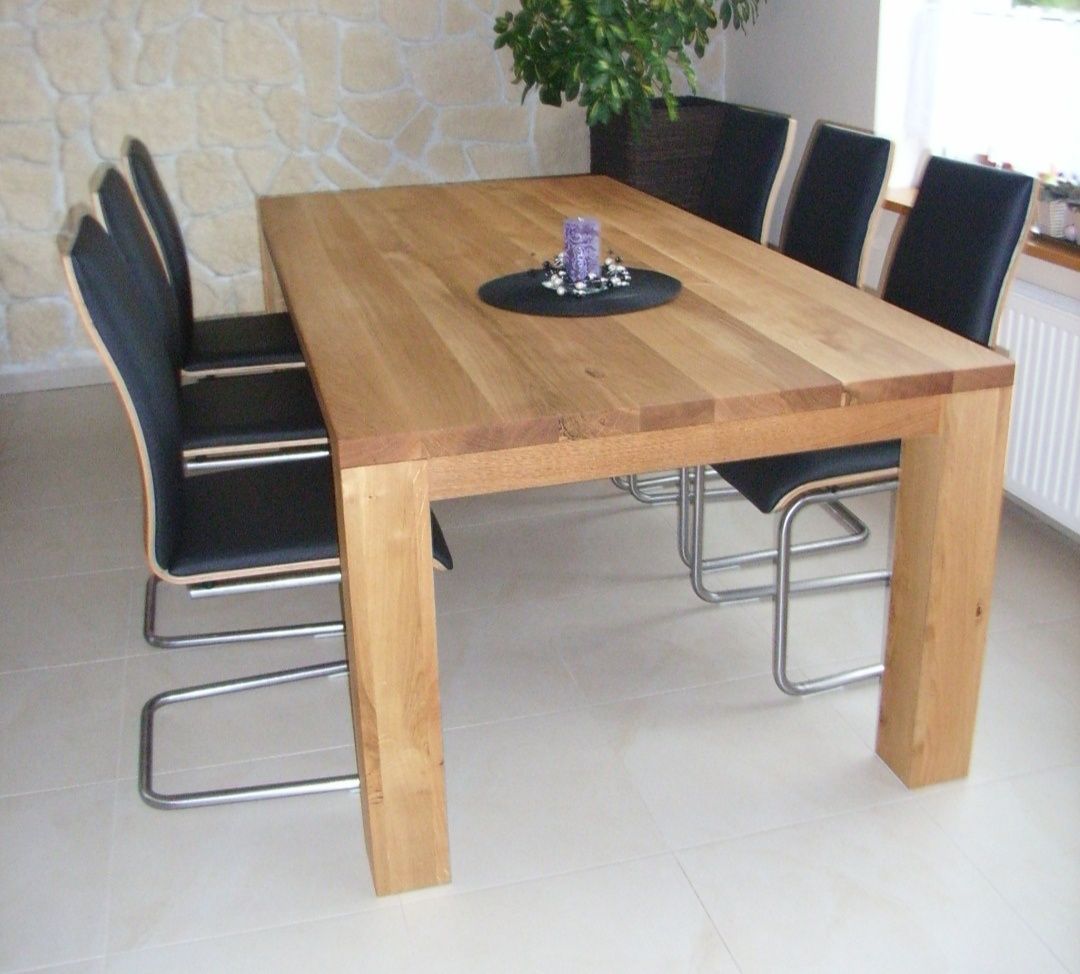 Krzesło na płozie skóra dąb loft