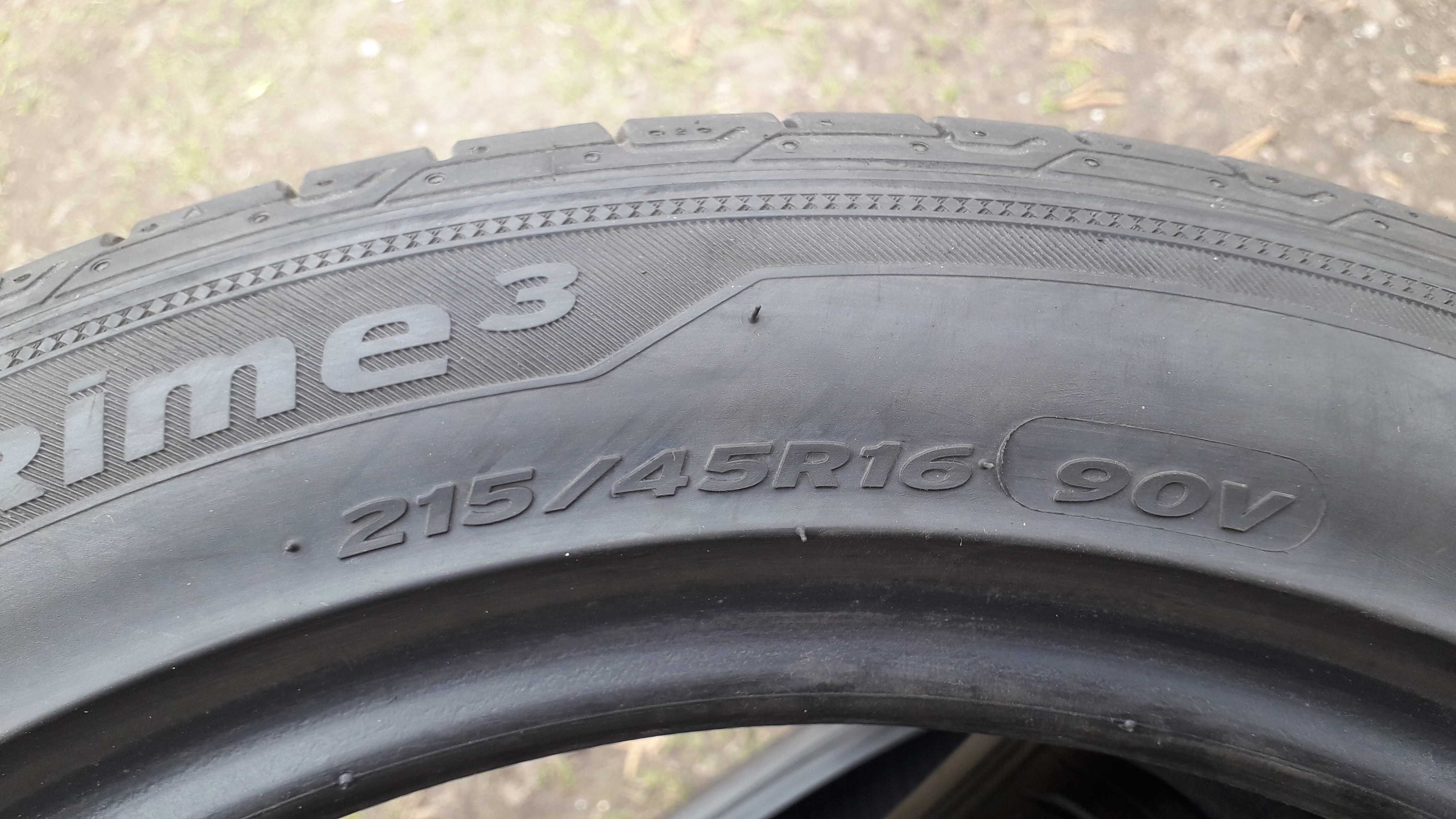 Opony letnie Hankook ventus prime3 215/45R16 90V cena za parę!!!