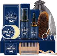 Kit Barba completo 8 em 1 óleo /creme /escova /champô /tesoura / pente