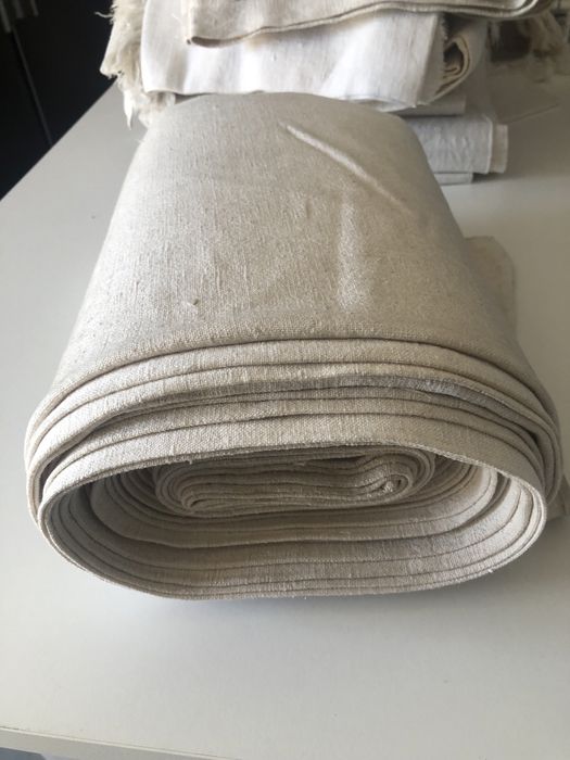 Peça de linho antigo 12,8x 0,6 m