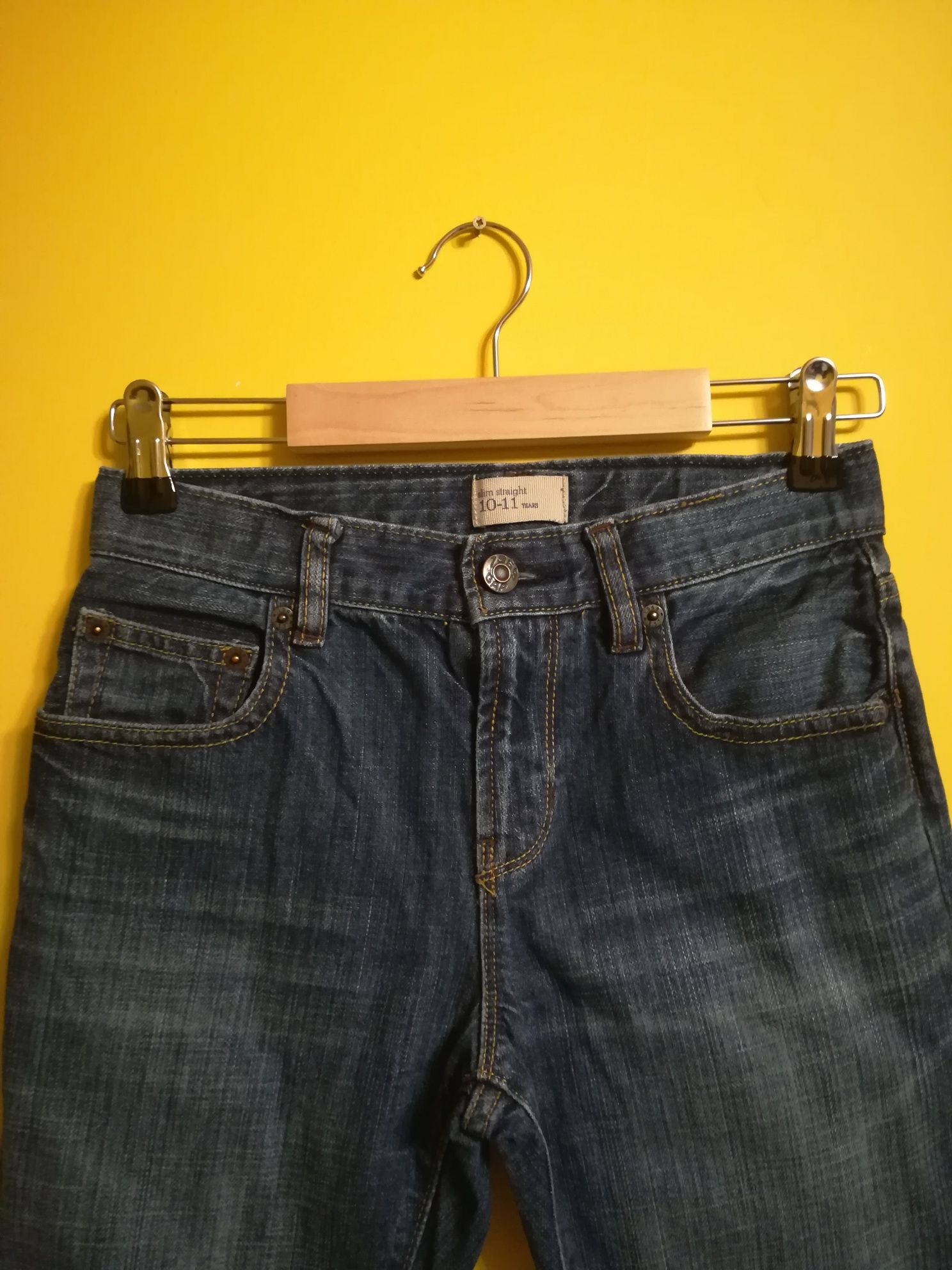 Spodnie chłopięce 141-146, 10-11 lat, slim straight niebieskie jeans