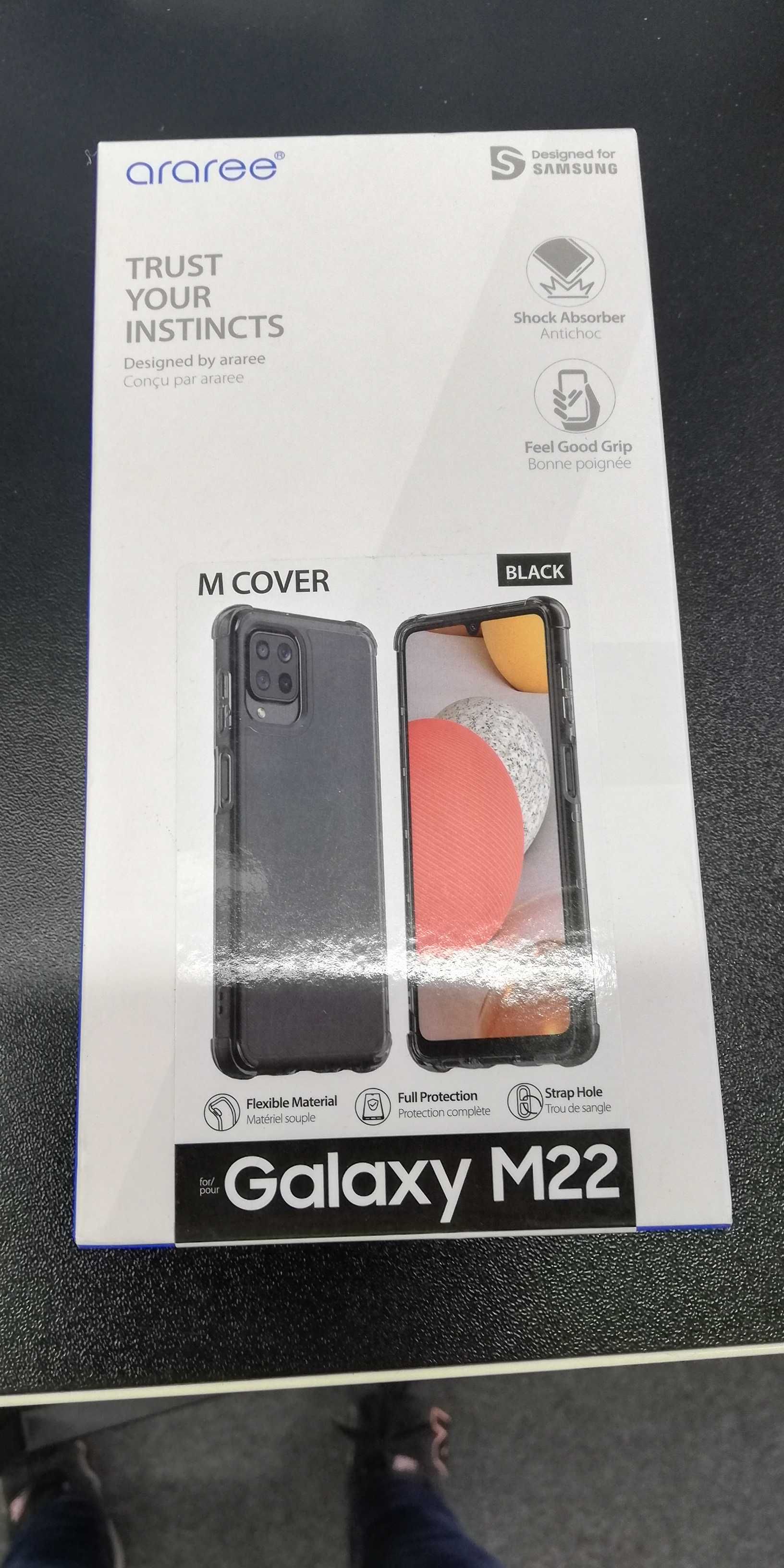 Nowe nie otwierane etui do Samsung Galaxy M22 czerne plecki