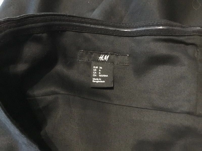 Czarna ołówkowa sukienka bez ramiączek H&M r.s - mała czarna