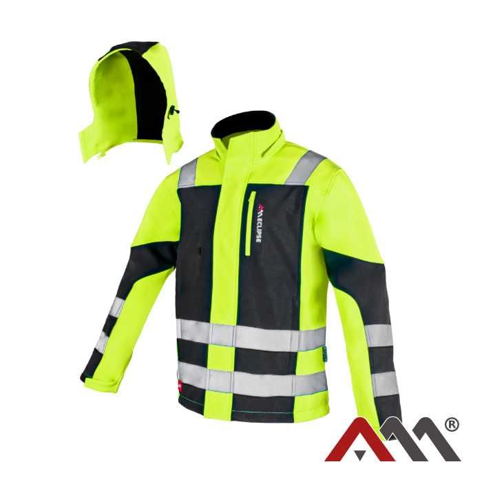 Męska kurtka robocza z kaptuem softshell do pracy Eclipse