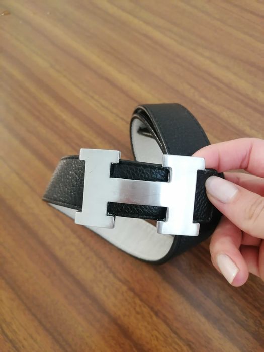 Cinto Preto Senhora Hermès