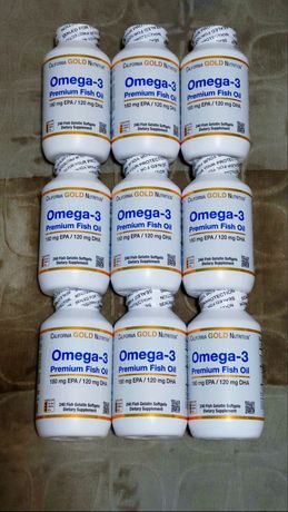 Омега-3, рыбий жир 180 мг ЭПК / 120 мг ДГК, 240капс California gold