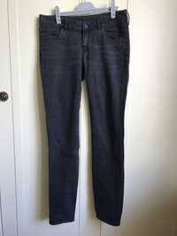 Mango Jeans 40 L granatowe jeansy bawełna z elastanem rozciągliwe
