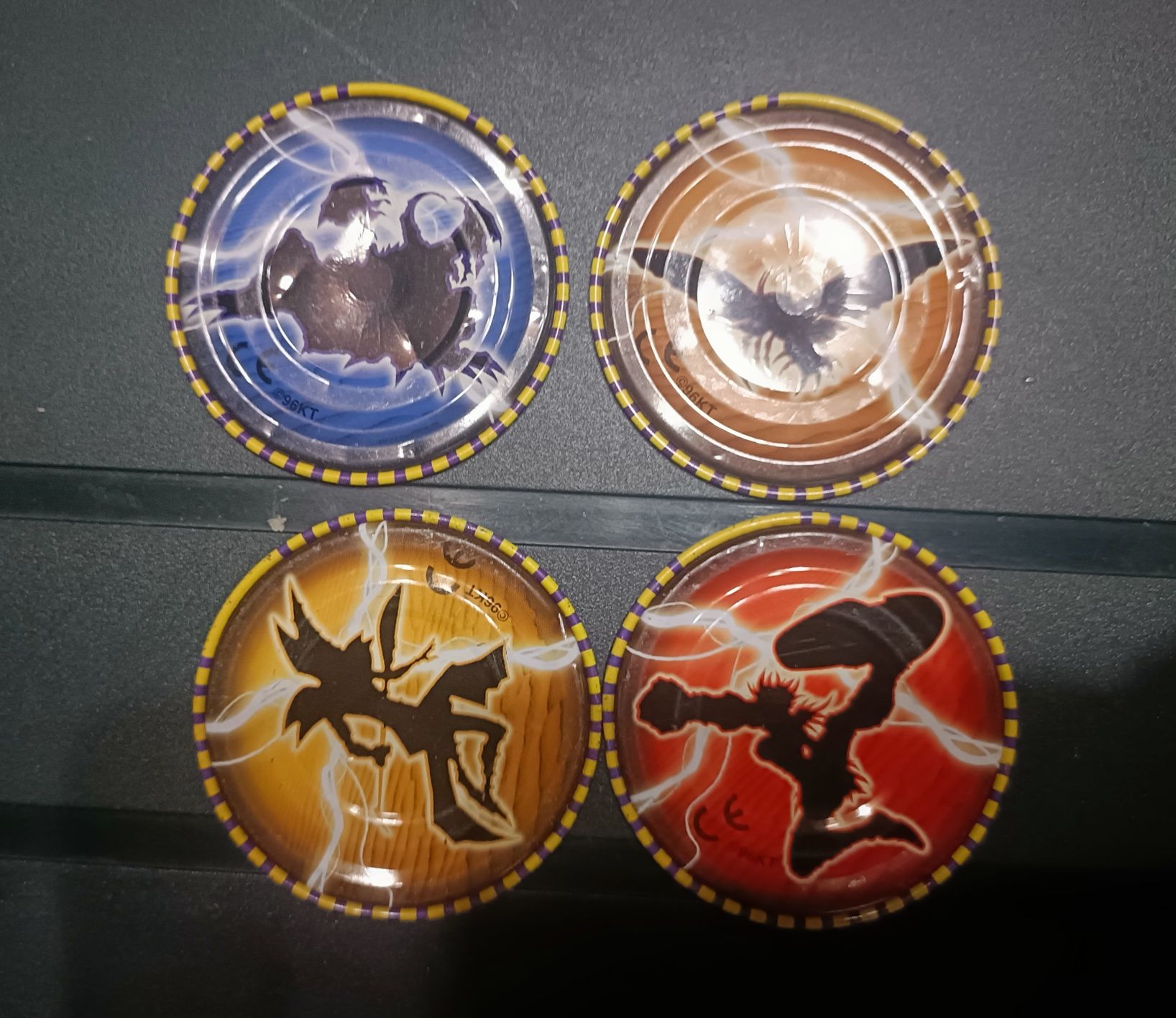 4 Mega Metal Tazos Yu-Gi-Oh