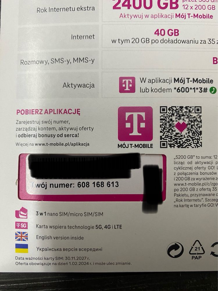 Złoty numer para T-Mobile