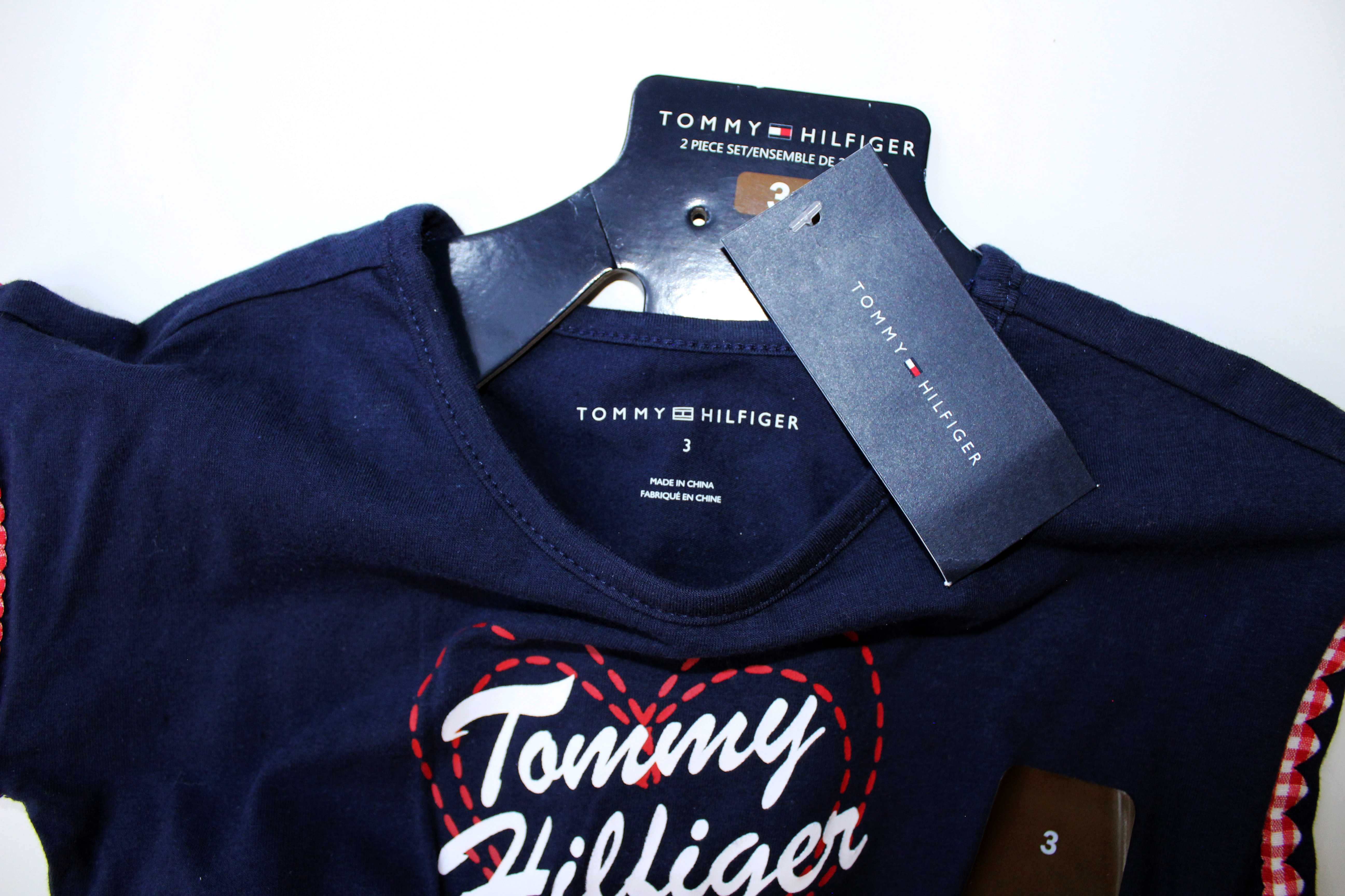 Oryginalny zestaw koszulka + spódniczka Tommy Hilfiger 3 lata