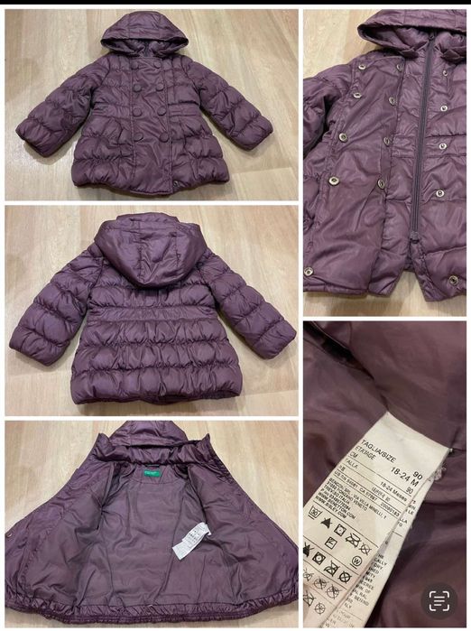 Детская куртка на девочку, George парка теплая джинсовая Ergee