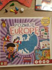 Poznaję Europę -  super stan! gra edukacyjna i książka