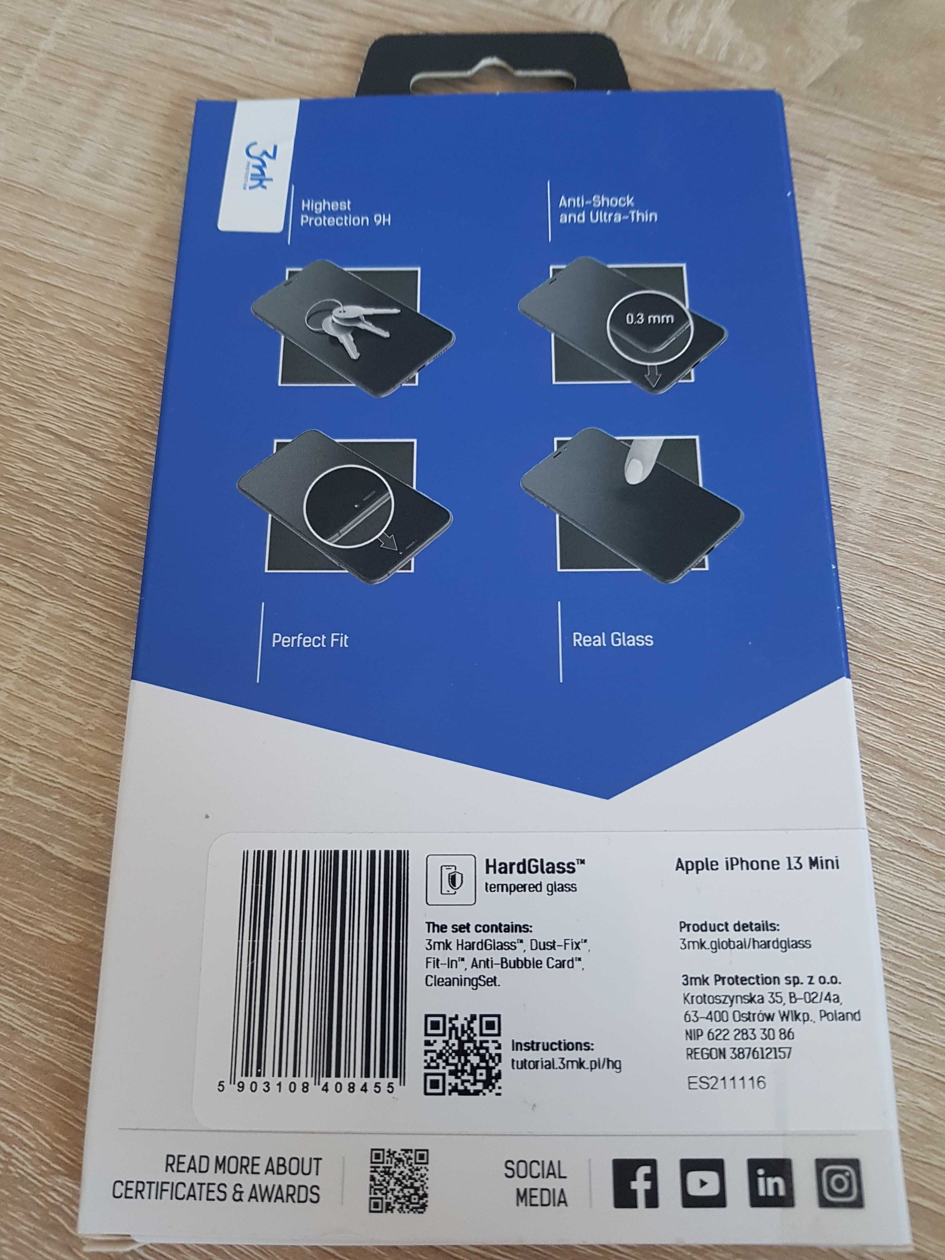 Hartowane szkło hybrydowe 3MK FlexibleGlass do Iphone 13 Mini