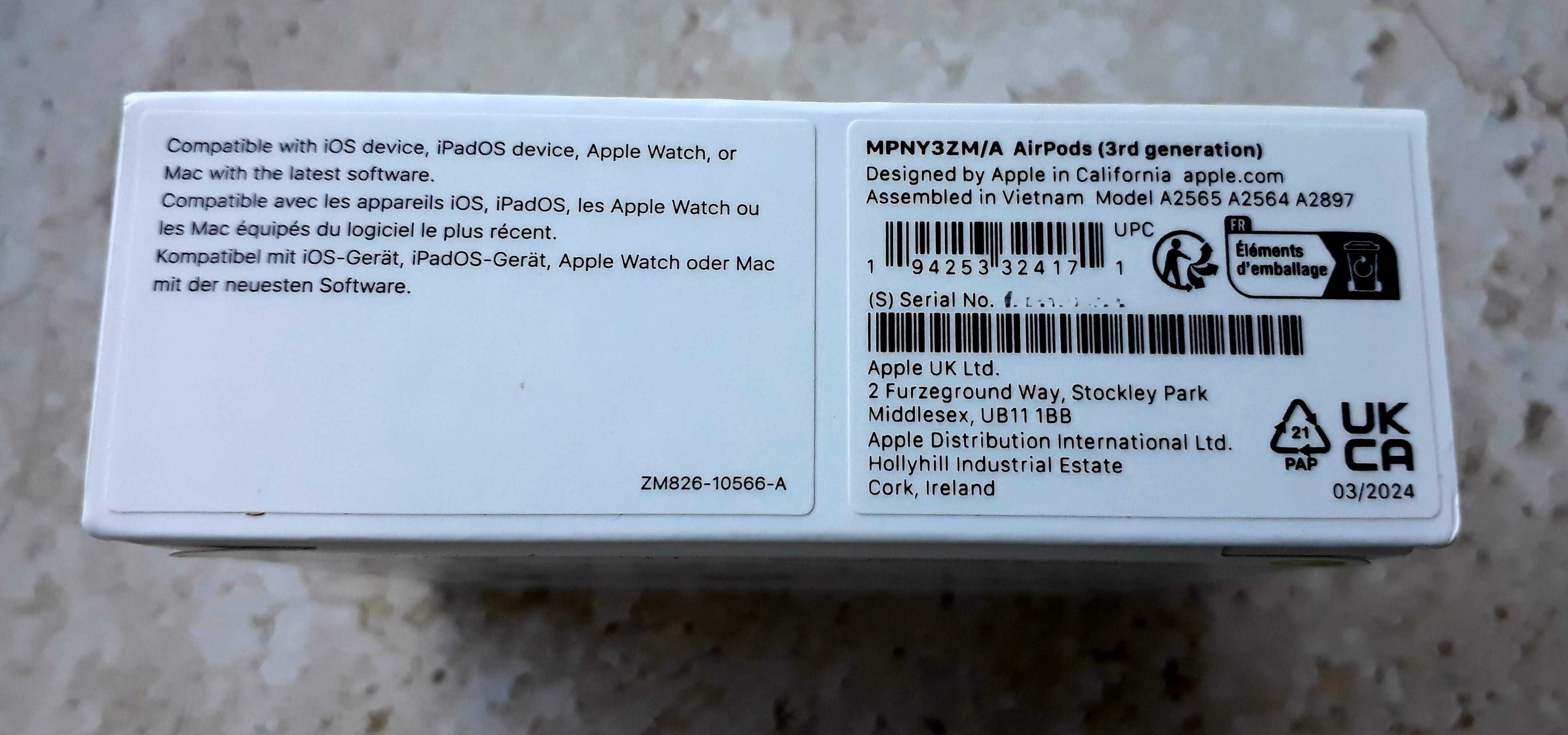 NOWE Apple Airpods 3 z etui ładującym Lightning