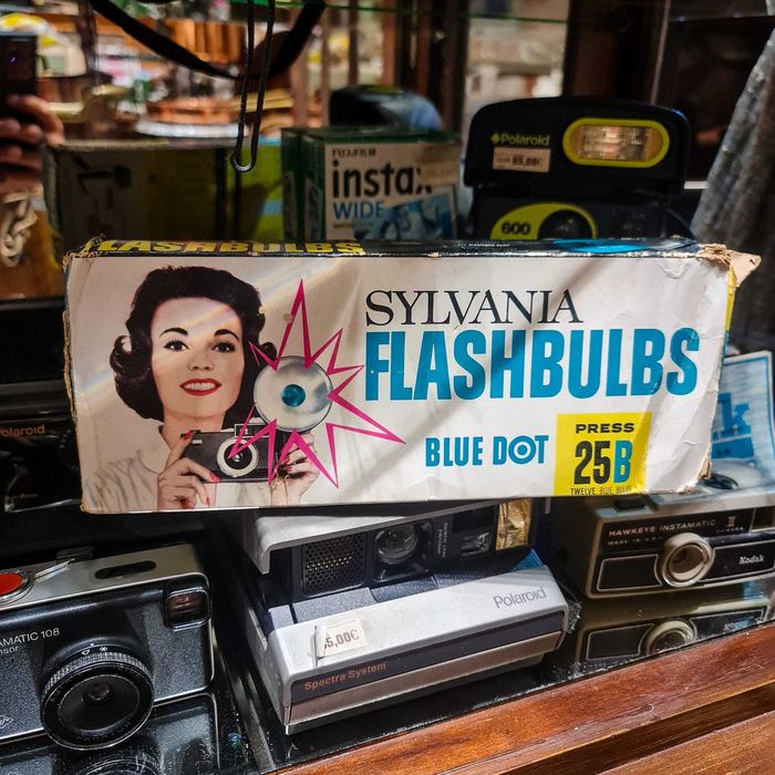 Vintage Lâmpadas Flash – Sylvania Blue Dot Press 25B – c. 1955–1965