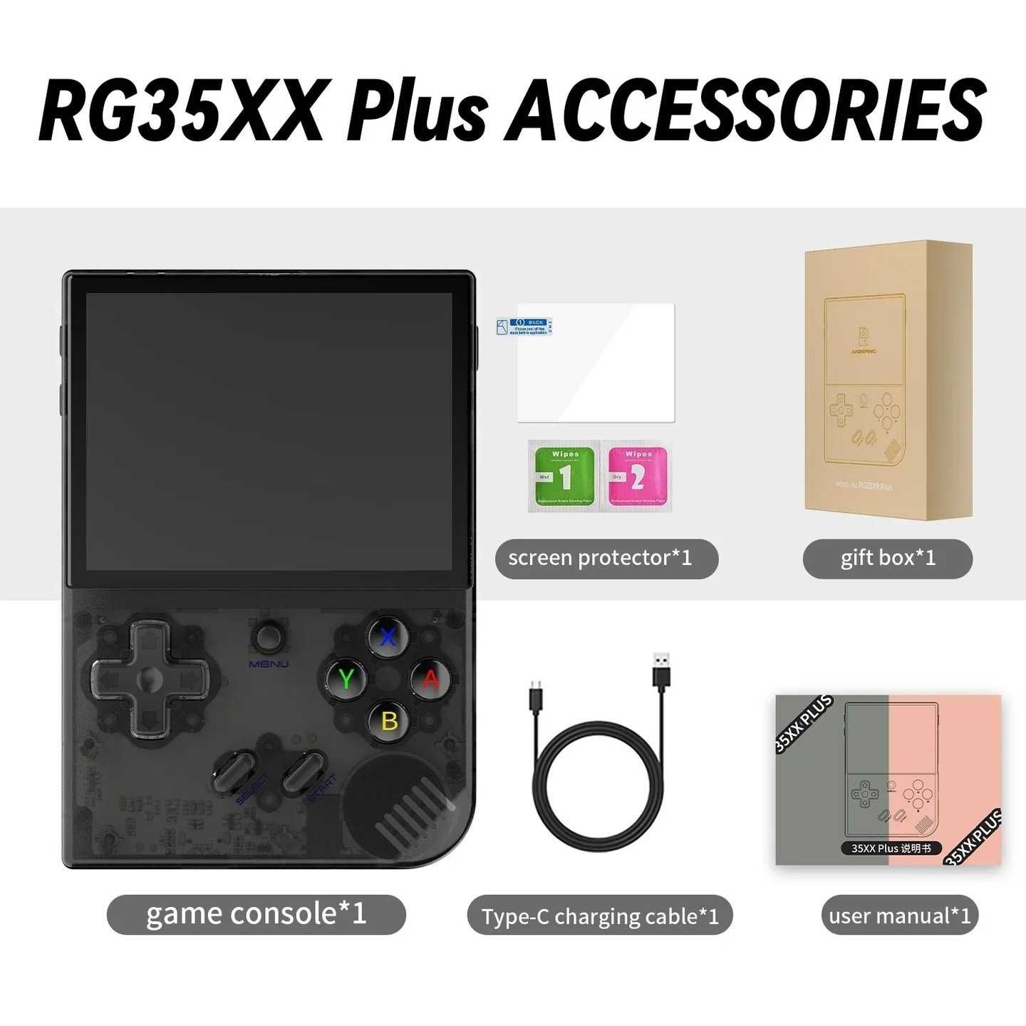 Портативна ігрова ретро консоль приставка ANBERNIC RG35XX PLUS 64GB