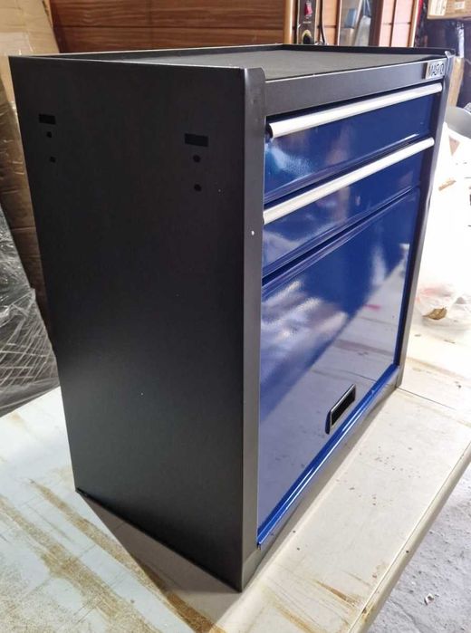 Wózek warsztatowy narzędziowy na kółkach klucz szuflady półki metalowy