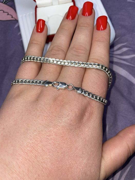 Срібна цепка 50 см . 925 проба