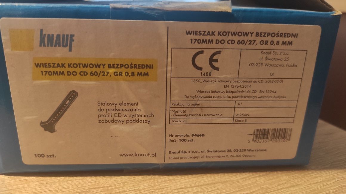 Wieszaki kotwowy "grzybki"