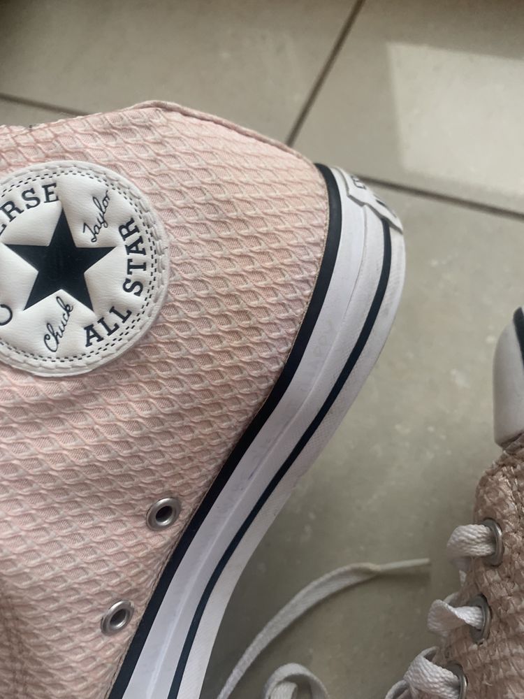 Converse sportowe buty, trampki za kostkę, brudny róż  r. 39,5