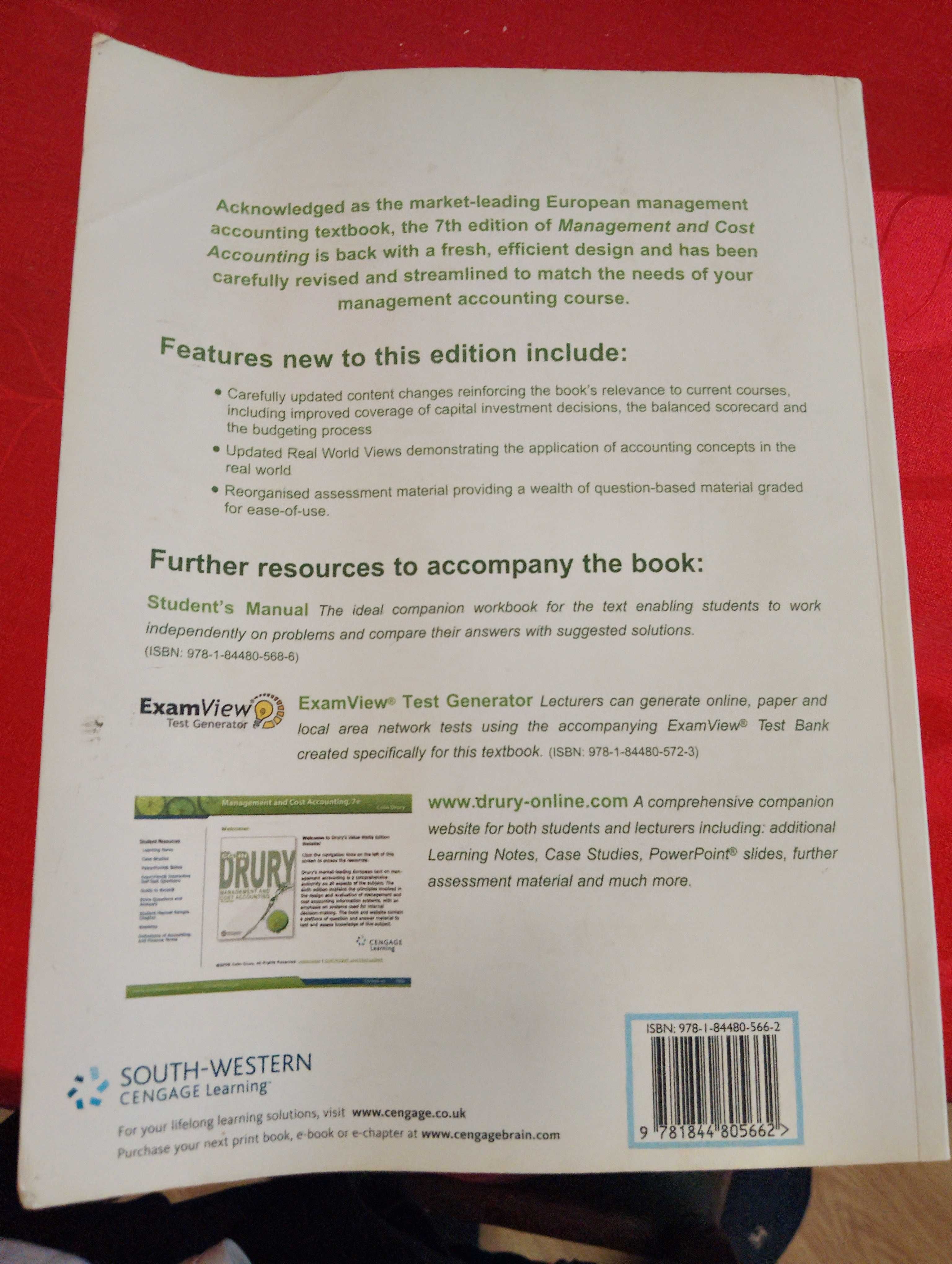 Management and cost accounting 7th edition