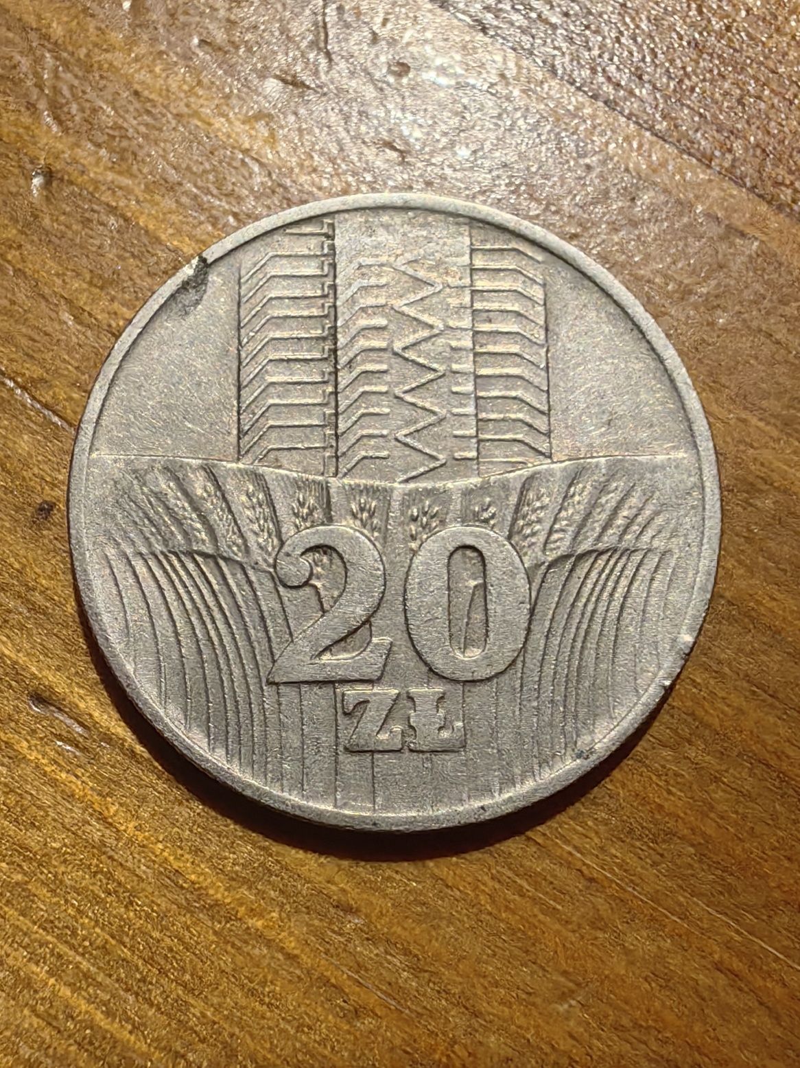 Moneta PRL 20 zł 1973 KWOTY i wieżowiec. Bez znaku mennicy