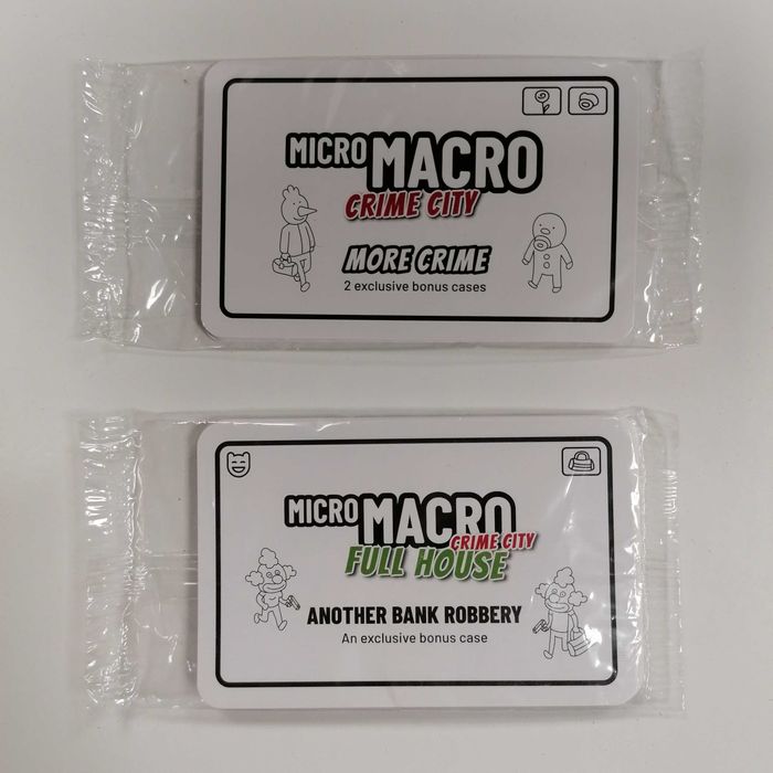 MicroMacro - 3 casos bónus exclusivos para jogo de tabuleiro