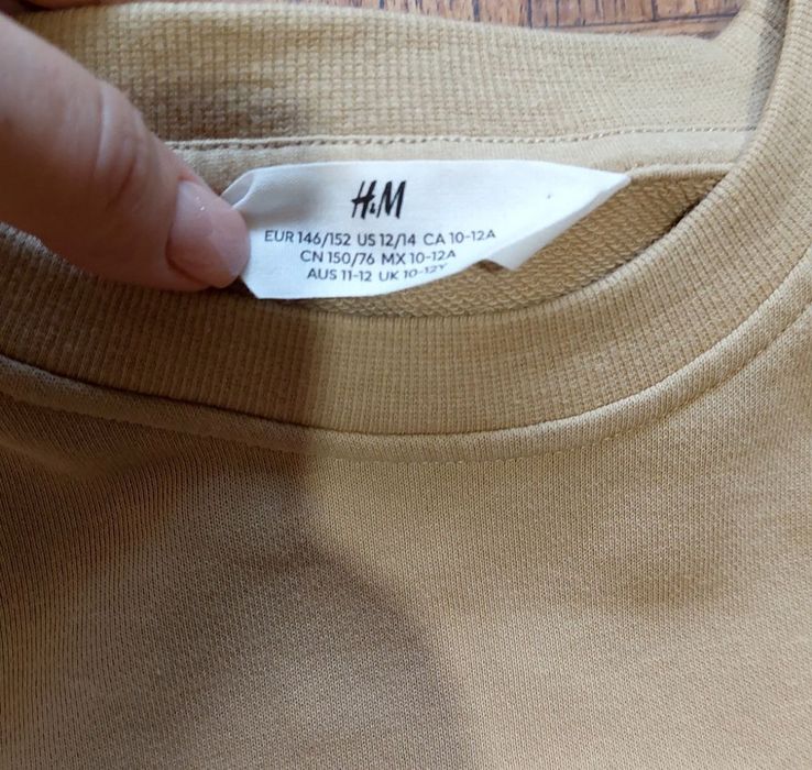 Кофта свитшот реглан лонгслив hm р.146-152