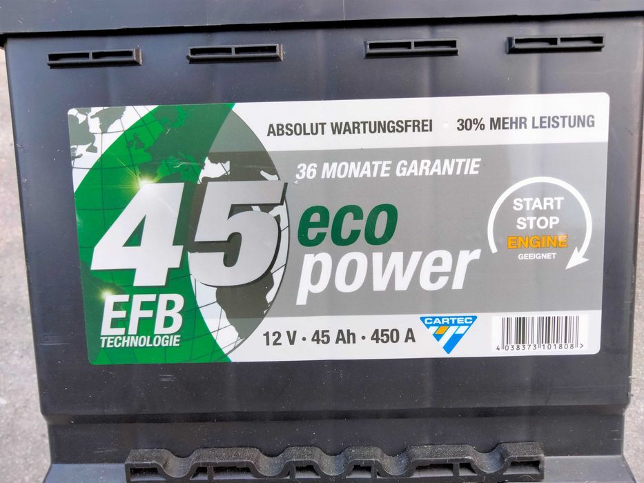 Akumulator Cartec Eco Power EFB START&STOP 45Ah 450A NOWY