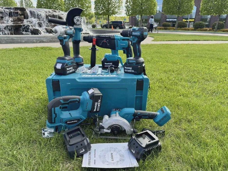 Sale -33! Набір інструментів 5в1 АКБ Makita 48 V + 2АКБ + Кейс