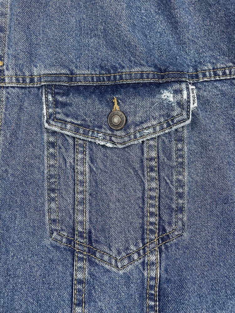 Джинсовка Bershka Denim Oversize Jacket (M-L) синя чоловіча на осінь