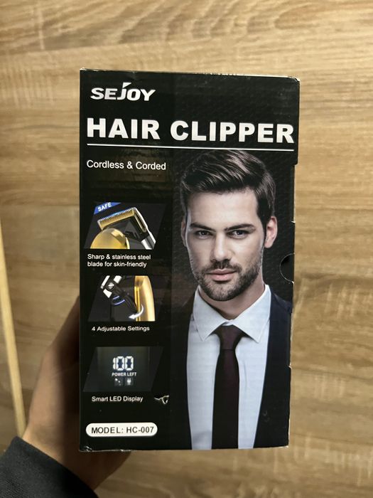 NOWA Maszynka do włosów SEJOY HC-007 | Bezprzewodowa | LED | Zestaw