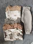 Zestaw komplet piżamki body spodenki h&m 74