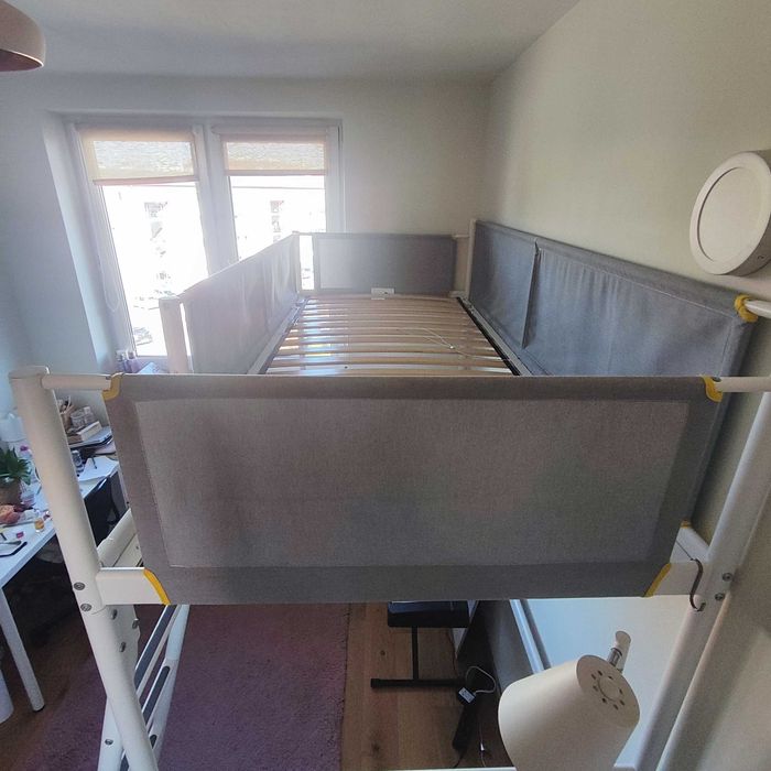 Rama łóżka na antresoli, biały/jasnoszary, 90x200 cm VITVAL Ikea.