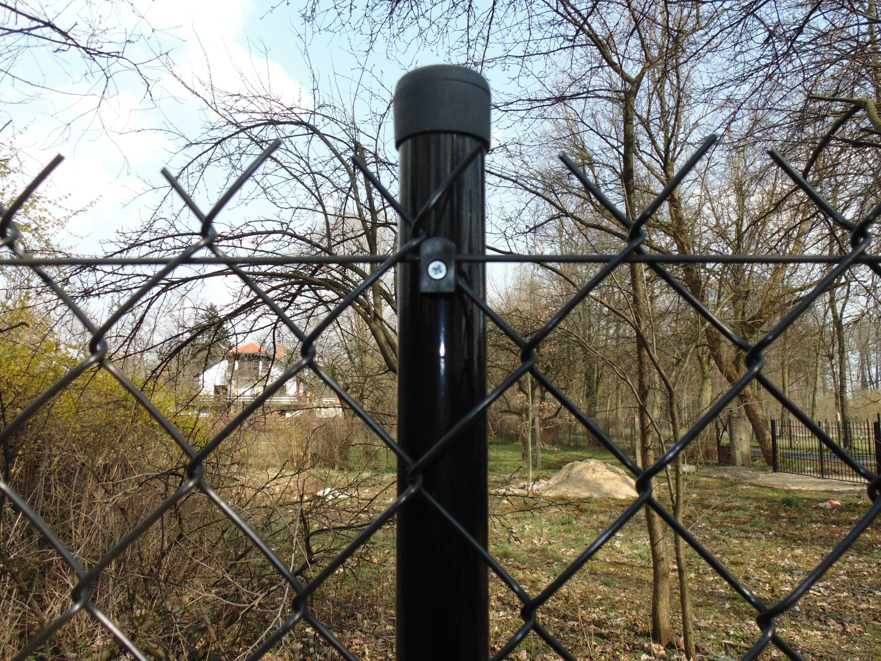 Słupek ogrodzeniowy lakierowany okrągły 42x1,3mm 200cm słupki siatki