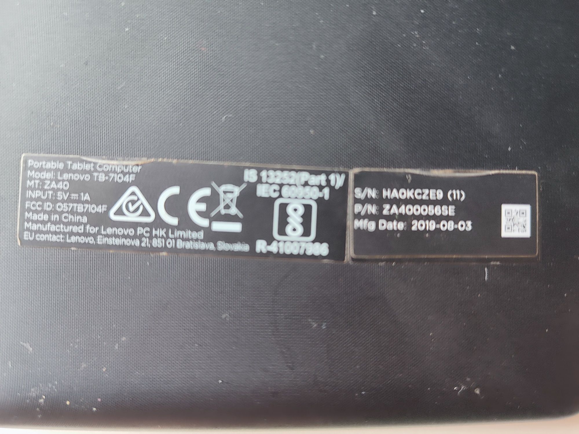 Vendo Lenovo Tab E7