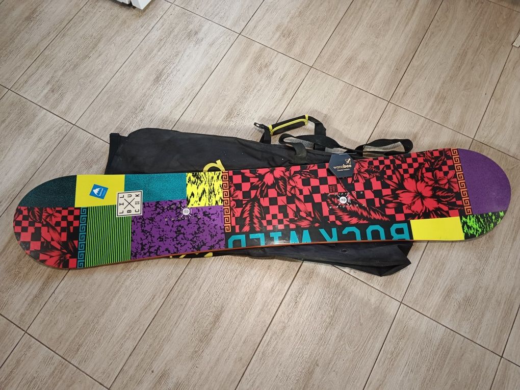 Deska snowboardowa Ride Buck Wild red/black/teal/purple 147 cm