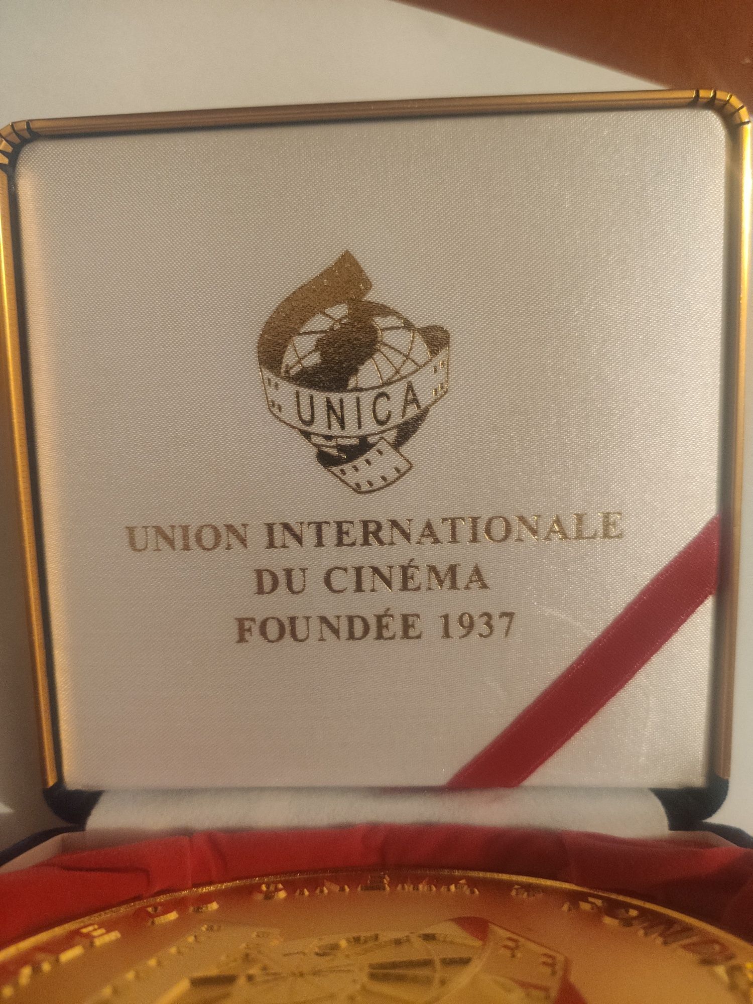 UNIKATOWY Medal Unica Iternationale du Cinema fonduée 1937