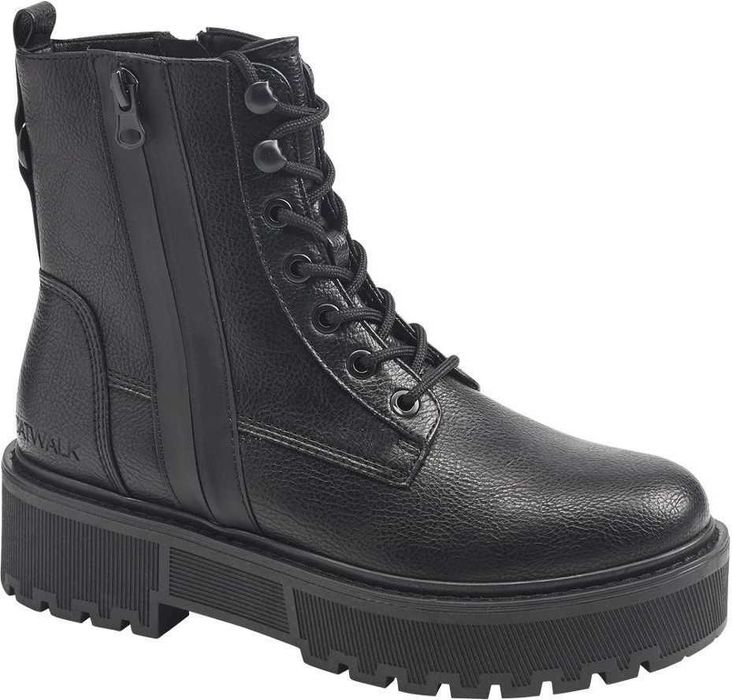 Botki damskie jesienne/zimowe trapery Catwalk r.39 czarne