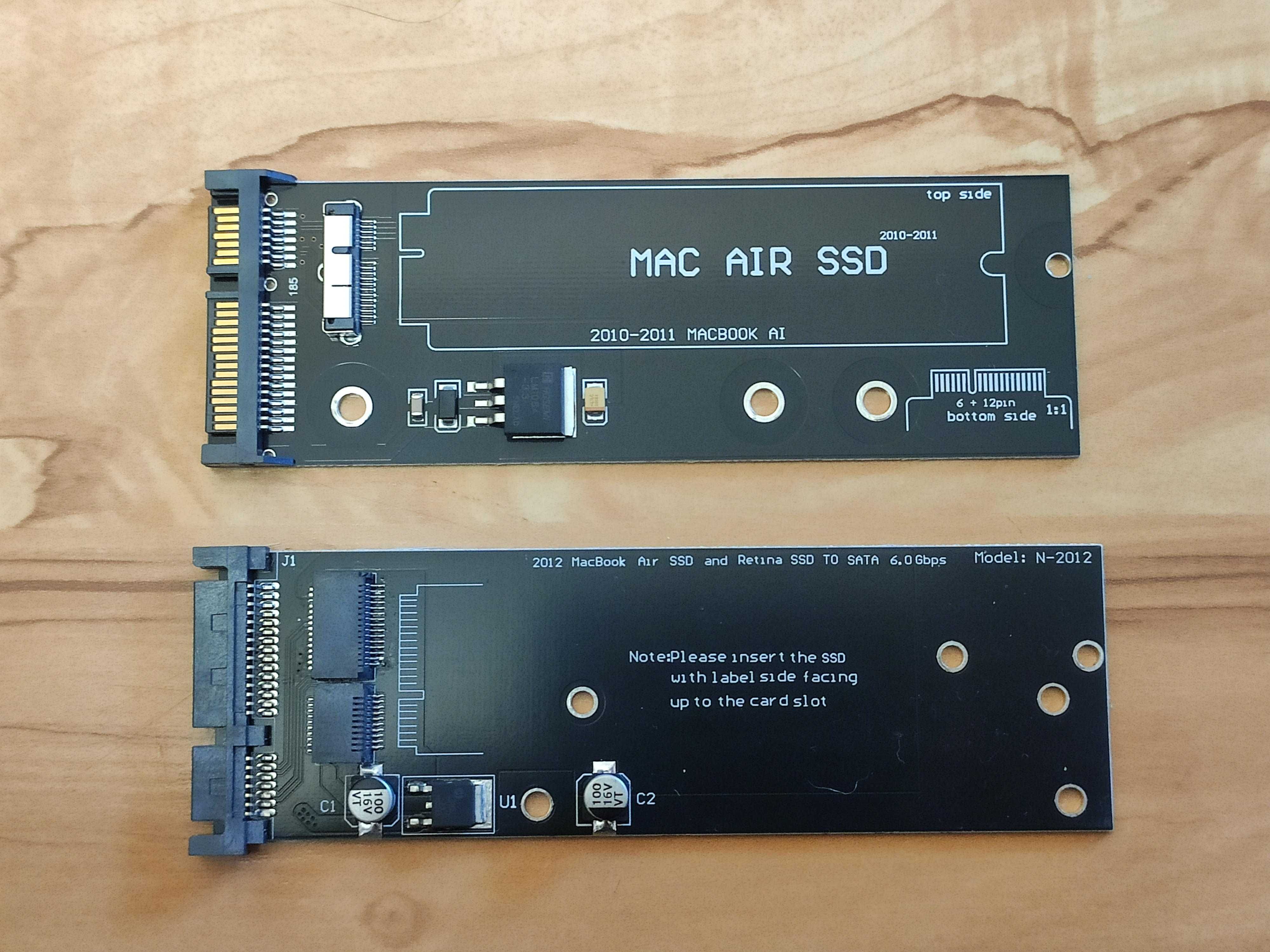 Адаптер переходник для монтажа SSD M.2 и mSATA на Apple MacBook и iMac