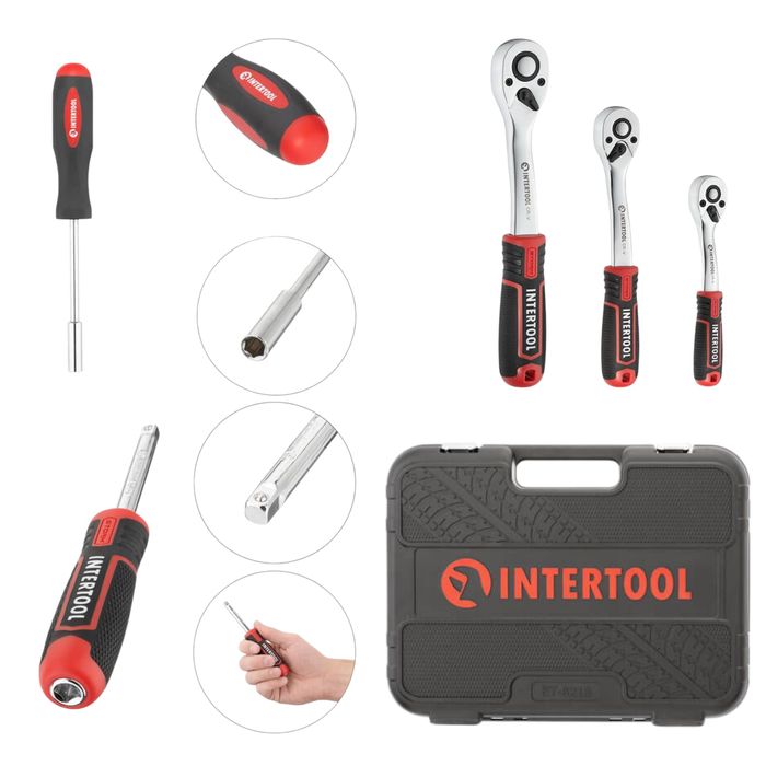 Набір 233шт набор інструментів інтертул et-8233 набор головок и трещет