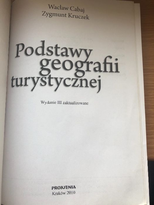 Książka Podstawy geografii turystycznej, Wacław Cabaj, Zygmunt Kruczek