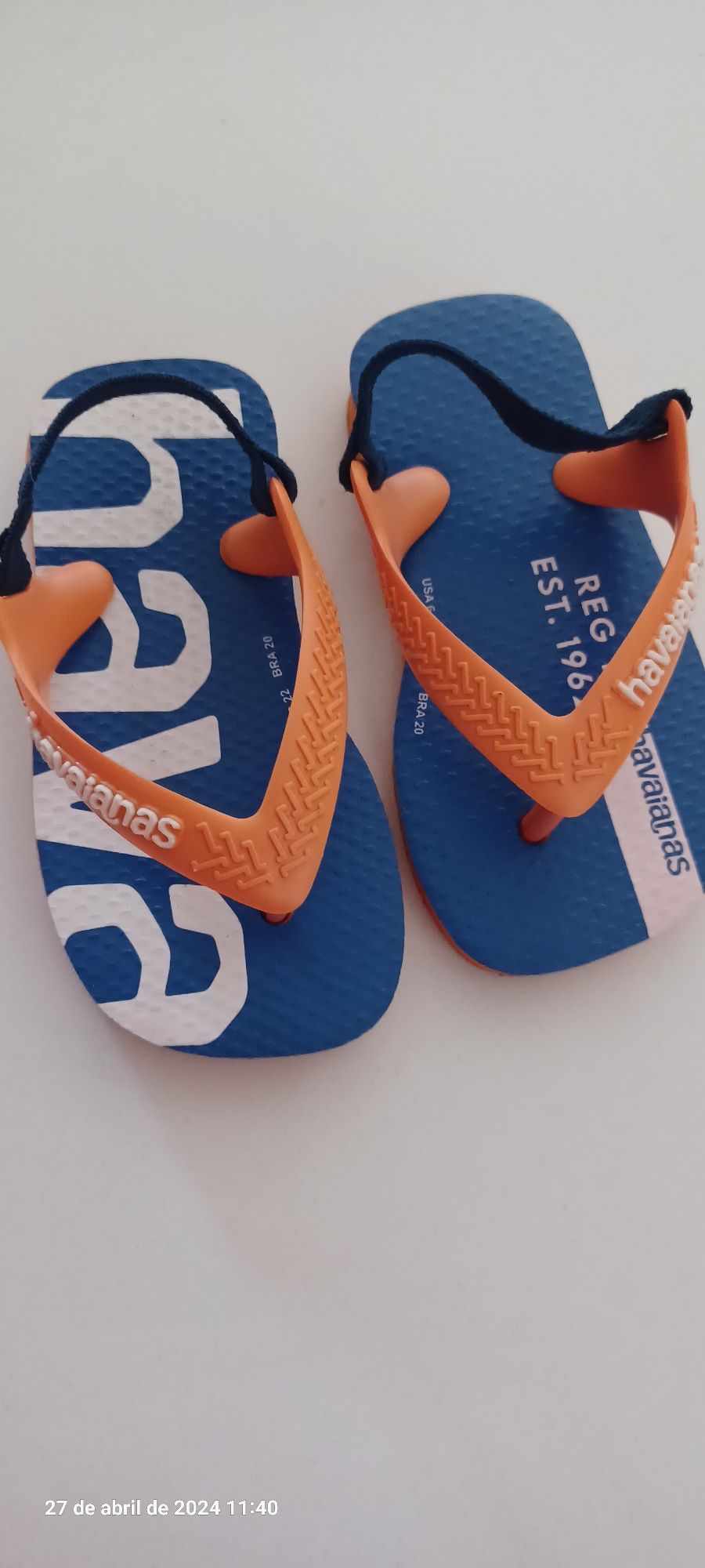 Havaianas bebé tamanho 22