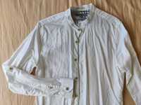 Ted Baker Camisa sem Gola Linho Algodão Branca White Shirt Linen S